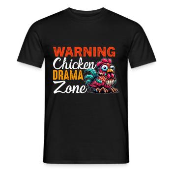 Chicken Chickens - Men's T-Shirt - black - Front - AI Model Male 178 light (178cm)