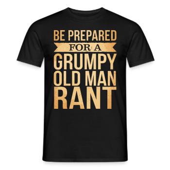 Grumpy Old Man Grumpy - Men's T-Shirt - black - Front - AI Model Male 178 light (178cm)