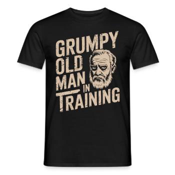 Grumpy Old Man Grumpy - Men's T-Shirt - black - Front - AI Model Male 178 light (178cm)