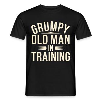 Grumpy Old Man Grumpy - Men's T-Shirt - black - Front - AI Model Male 178 light (178cm)