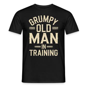 Grumpy Old Man Grumpy - Men's T-Shirt - black - Front - AI Model Male 178 light (178cm)