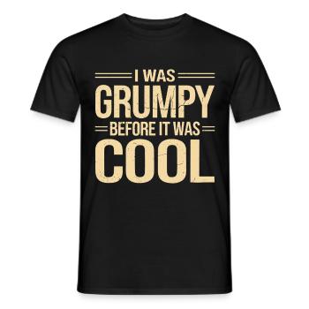 Grumpy Old Man Grumpy - Men's T-Shirt - black - Front - AI Model Male 178 light (178cm)