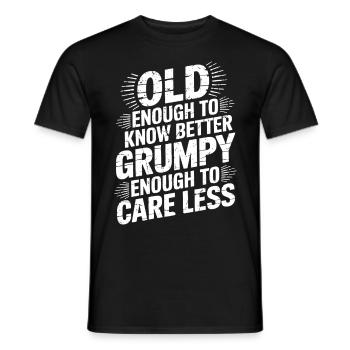 Grumpy Old Man Grumpy - Men's T-Shirt - black - Front - AI Model Male 178 light (178cm)