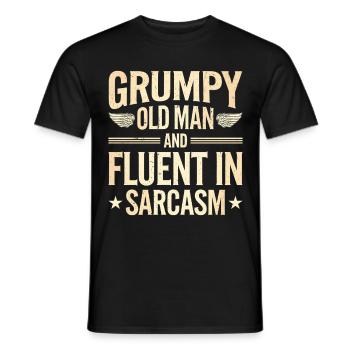 Grumpy Old Man Grumpy - Men's T-Shirt - black - Front - AI Model Male 178 light (178cm)