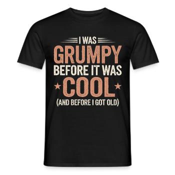 Grumpy Old Man Grumpy - Men's T-Shirt - black - Front - AI Model Male 178 light (178cm)
