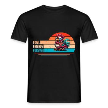 Poulets Poulets - T-shirt homme - noir - Devant - AI Model Male 178 light (178cm)