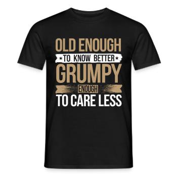 Grumpy Old Man Grumpy - Men's T-Shirt - black - Front - AI Model Male 178 light (178cm)