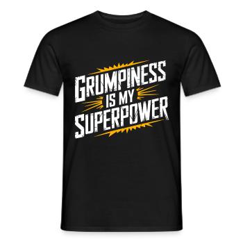Grumpy Old Man Grumpy - Men's T-Shirt - black - Front - AI Model Male 178 light (178cm)