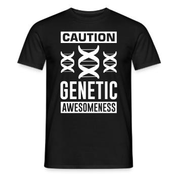 Test ADN génétique Crispr Microbiology - T-shirt homme - noir - Devant - AI Model Male 178 light (178cm)