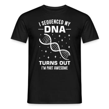 Test ADN génétique Crispr Microbiology - T-shirt homme - noir - Devant - AI Model Male 178 light (178cm)