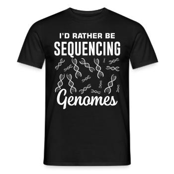 Test ADN génétique Crispr Microbiology - T-shirt homme - noir - Devant - AI Model Male 178 light (178cm)
