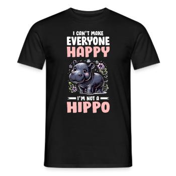 Nilpferd - Männer T-Shirt - Schwarz - Vorne - AI Model Male 178 light (178cm)