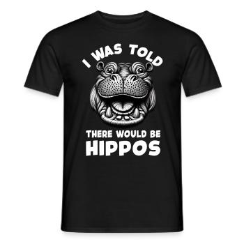 Nilpferd - Männer T-Shirt - Schwarz - Vorne - AI Model Male 178 light (178cm)