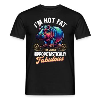 Nilpferd - Männer T-Shirt - Schwarz - Vorne - AI Model Male 178 light (178cm)