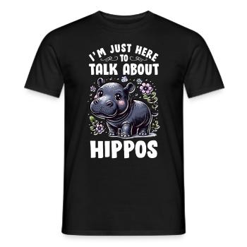 Nilpferd - Männer T-Shirt - Schwarz - Vorne - AI Model Male 178 light (178cm)