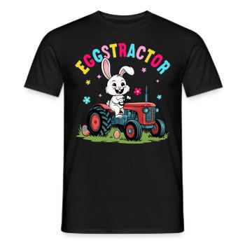 Eggstractor - Men's T-Shirt - black - Front - AI Model Male 178 light (178cm)
