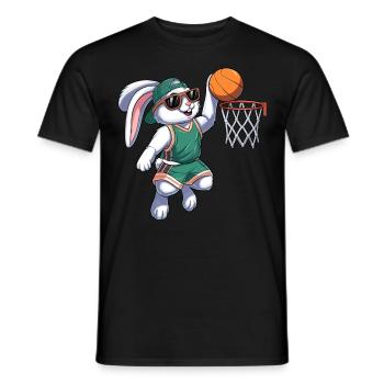 Panier Lapin Pâques - T-shirt homme - noir - Devant - AI Model Male 178 light (178cm)