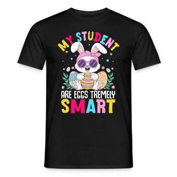 Mes élèves sont des œufs extrêmement intelligents - T-shirt homme - noir - Devant - AI Model Male 178 light (178cm)