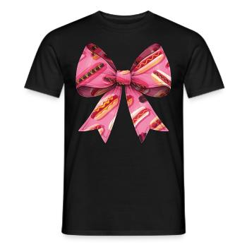 Coquette Bow Hot Dog Hot Dog Mother's Day Pattern - Men's T-Shirt - black - Front - AI Model Male 178 light (178cm)