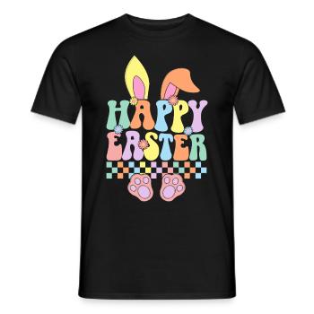 Happy Easter - Men's T-Shirt - black - Front - AI Model Male 178 light (178cm)