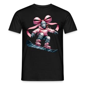 Coquette Bogen Snowboarding Mütter Tag Snowboarder - Männer T-Shirt - Schwarz - Vorne - AI Model Male 178 light (178cm)