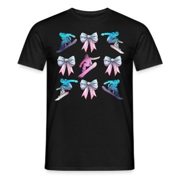 Coquette Bogen Snowboarding Mütter Tag Snowboarder - Männer T-Shirt - Schwarz - Vorne - AI Model Male 178 light (178cm)