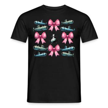 Coquette Bow Sous-marin Fête des Mères Pink Bow Mom - T-shirt homme - noir - Devant - AI Model Male 178 light (178cm)