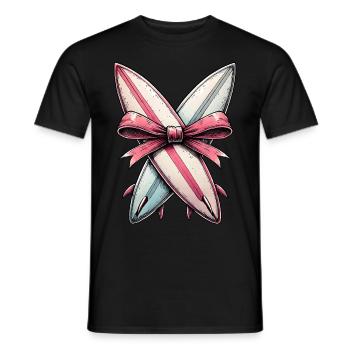 Coquette Bogen Surfen Mütter Tag Surfboarder - Männer T-Shirt - Schwarz - Vorne - AI Model Male 178 light (178cm)