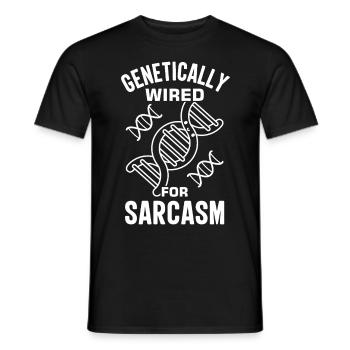 Test ADN génétique Crispr Microbiology - T-shirt homme - noir - Devant - AI Model Male 178 light (178cm)