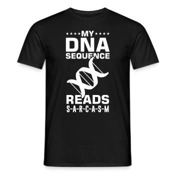 Test ADN génétique Crispr Microbiology - T-shirt homme - noir - Devant - AI Model Male 178 light (178cm)