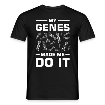 Test ADN génétique Crispr Microbiology - T-shirt homme - noir - Devant - AI Model Male 178 light (178cm)