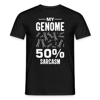 Test ADN génétique Crispr Microbiology - T-shirt homme - noir - Devant - AI Model Male 178 light (178cm)