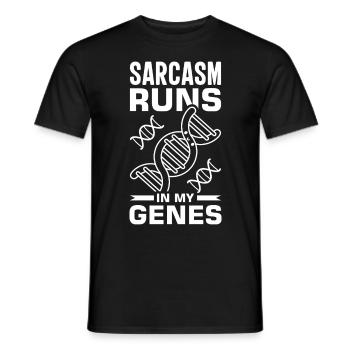 Test ADN génétique Crispr Microbiology - T-shirt homme - noir - Devant - AI Model Male 178 light (178cm)
