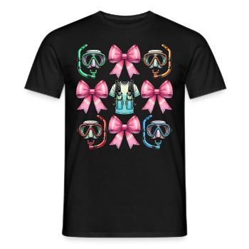 Coquette Bow Schnorcheln Schnorchel Mütter Tag - Männer T-Shirt - Schwarz - Vorne - AI Model Male 178 light (178cm)