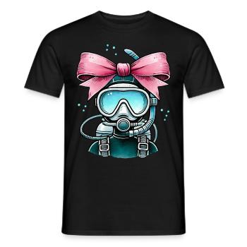 Coquette Arche Plongée Maman Plongeur Snorkel - T-shirt homme - noir - Devant - AI Model Male 178 light (178cm)