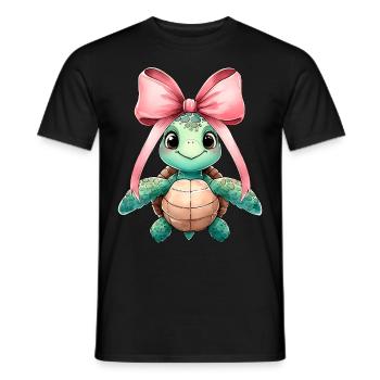 Coquette Bogen Schildkröte Meeresschildkröte - Männer T-Shirt - Schwarz - Vorne - AI Model Male 178 light (178cm)
