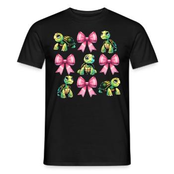 Coquette Bogen Schildkröte Meeresschildkröte - Männer T-Shirt - Schwarz - Vorne - AI Model Male 178 light (178cm)