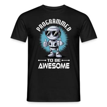 Ai Robotique Geek Tech Humour Robot - T-shirt homme - noir - Devant - AI Model Male 178 light (178cm)