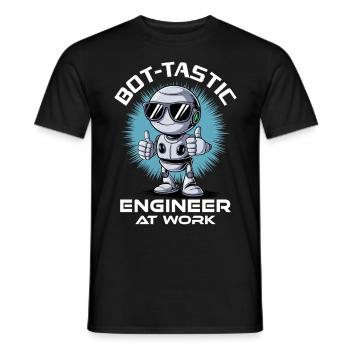 Ai Robotique Geek Tech Humour Robot - T-shirt homme - noir - Devant - AI Model Male 178 light (178cm)