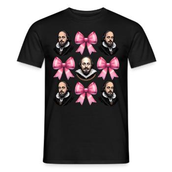 Kokette Schleife Shakespeare Literatur Rosa - Männer T-Shirt - Schwarz - Vorne - AI Model Male 178 light (178cm)