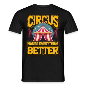 Le cirque rend tout meilleur - T-shirt homme - noir - Devant - AI Model Male 178 light (178cm)