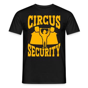 Sécurité du cirque - T-shirt homme - noir - Devant - AI Model Male 178 light (178cm)