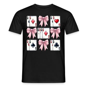 Coquette Bow Poker Muttertag Casino-Spieler - Männer T-Shirt - Schwarz - Vorne - AI Model Male 178 light (178cm)
