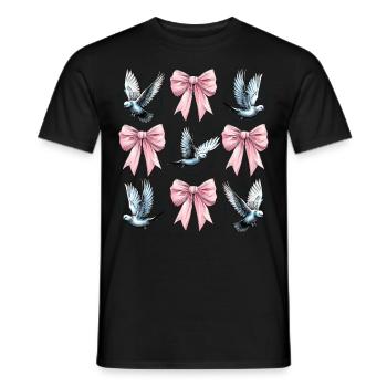 Coquette Bogen Taubenjagd Jäger rosa Schleife Mom - Männer T-Shirt - Schwarz - Vorne - AI Model Male 178 light (178cm)