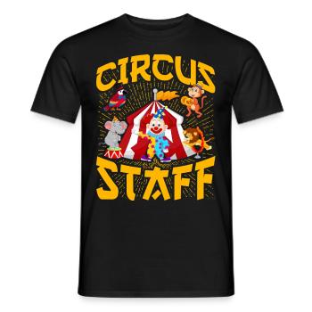 Circus Staff - Men's T-Shirt - black - Front - AI Model Male 178 light (178cm)