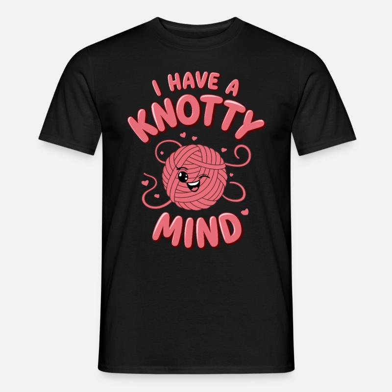 Häkeln - Männer T-Shirt - Schwarz