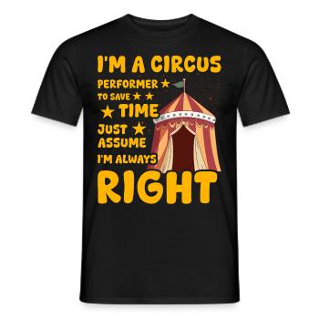 Je suis un artiste de cirque - T-shirt homme - noir - Devant - AI Model Male 178 light (178cm)