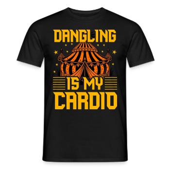 Dangling is my Cardio - Men's T-Shirt - black - Front - AI Model Male 178 light (178cm)