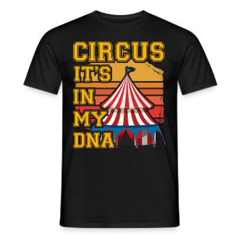 Circus it's in my DNA - Men's T-Shirt - black - Front - AI Model Male 178 light (178cm)