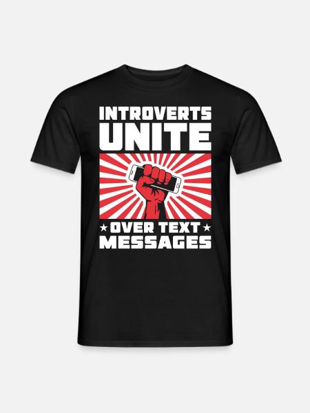 Introverts unite - Men's T-Shirt - black